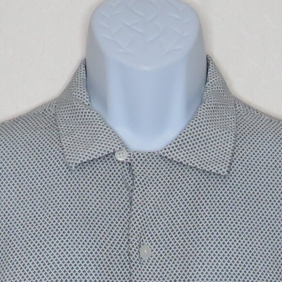 Express* Men's Short Sleeve Button Down Curved Hem BOHO Shirt~ Size Medium - Picture 5 of 10